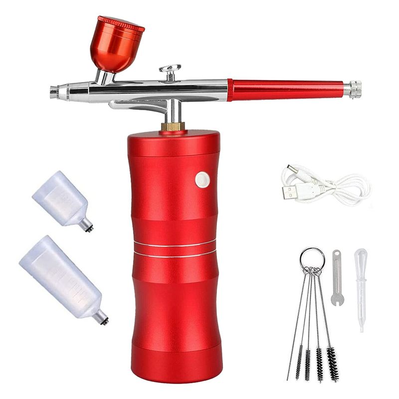 Airbrush Compressor Kit - Portable Airbrush Kit With Compressor, Rechargeable