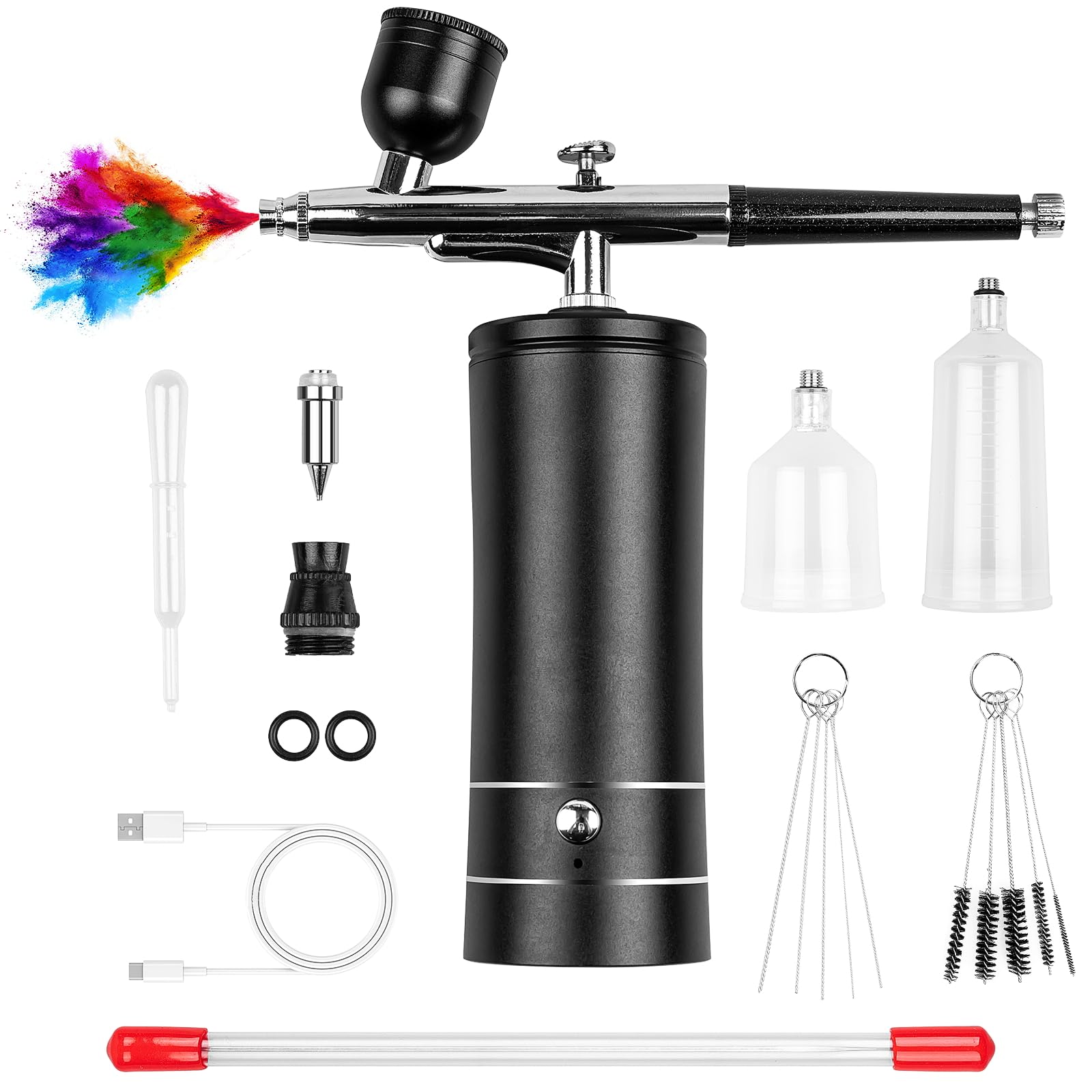 Airbrush Compressor Kit - Airbrush Kit Rechargeable Cordless Airbrush Compressor,