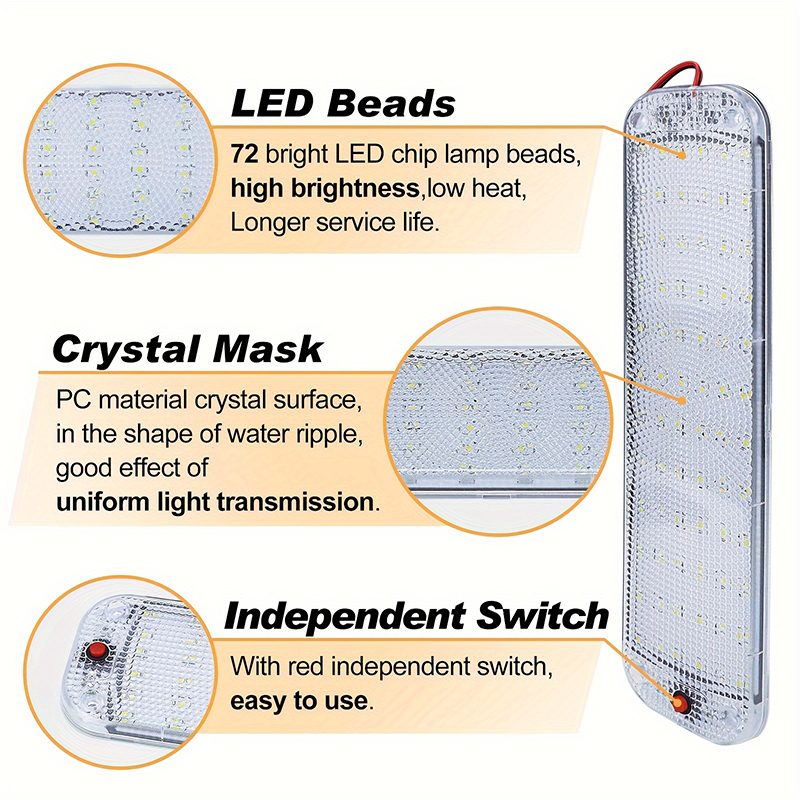 72LED Car Interior Light 12-80 - Model Kit Ship 评论和价格