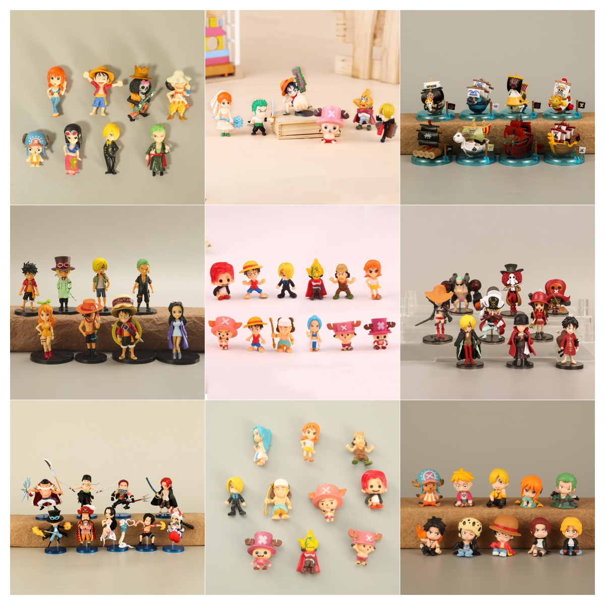 6-12Pcs/Set One Piece Monkey D - Model Kit Chopper 评论和价格