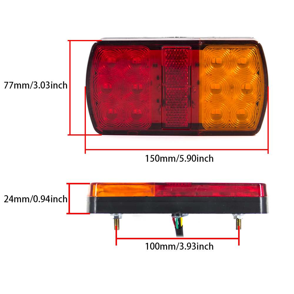 2Pcs Car Waterproof 12 LED Tai - Model Kit Ship 评论和价格