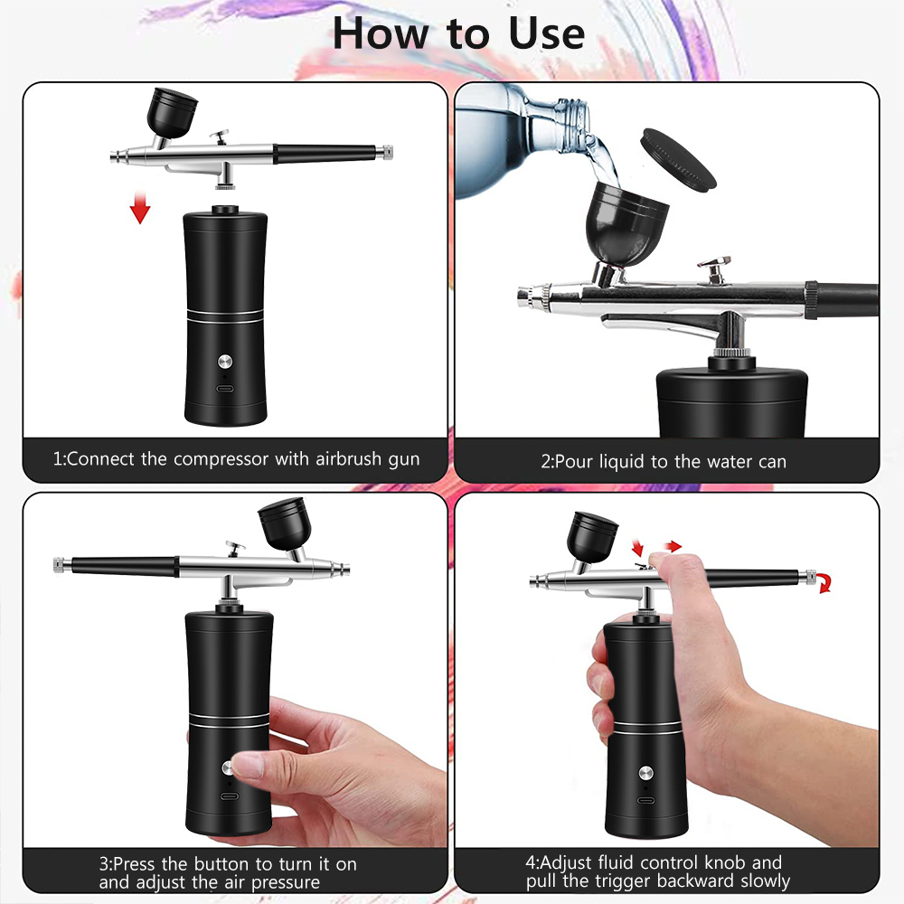 Airbrush Nail with Compressor  - Airbrush Compressor Kit 评论和价格
