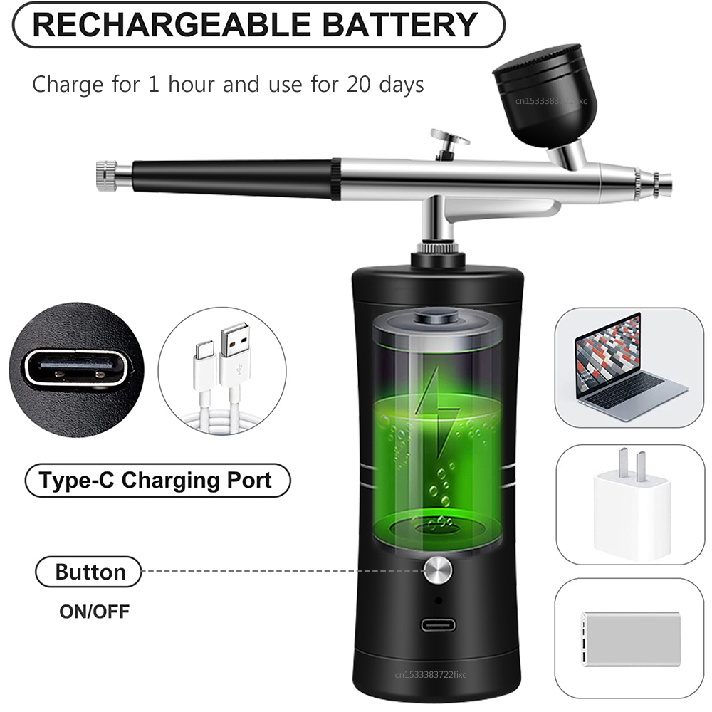 Airbrush Nail with Compressor  - Airbrush Compressor Kit 评论和价格