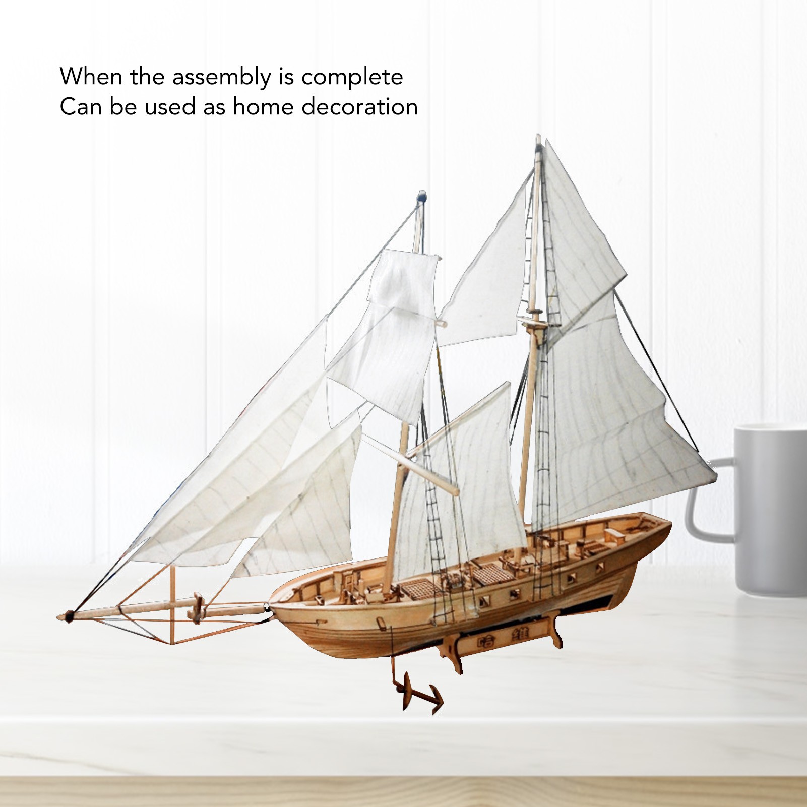 1:130 Wooden Sailboat Kit Inte - Model Kit Ship 评论和价格