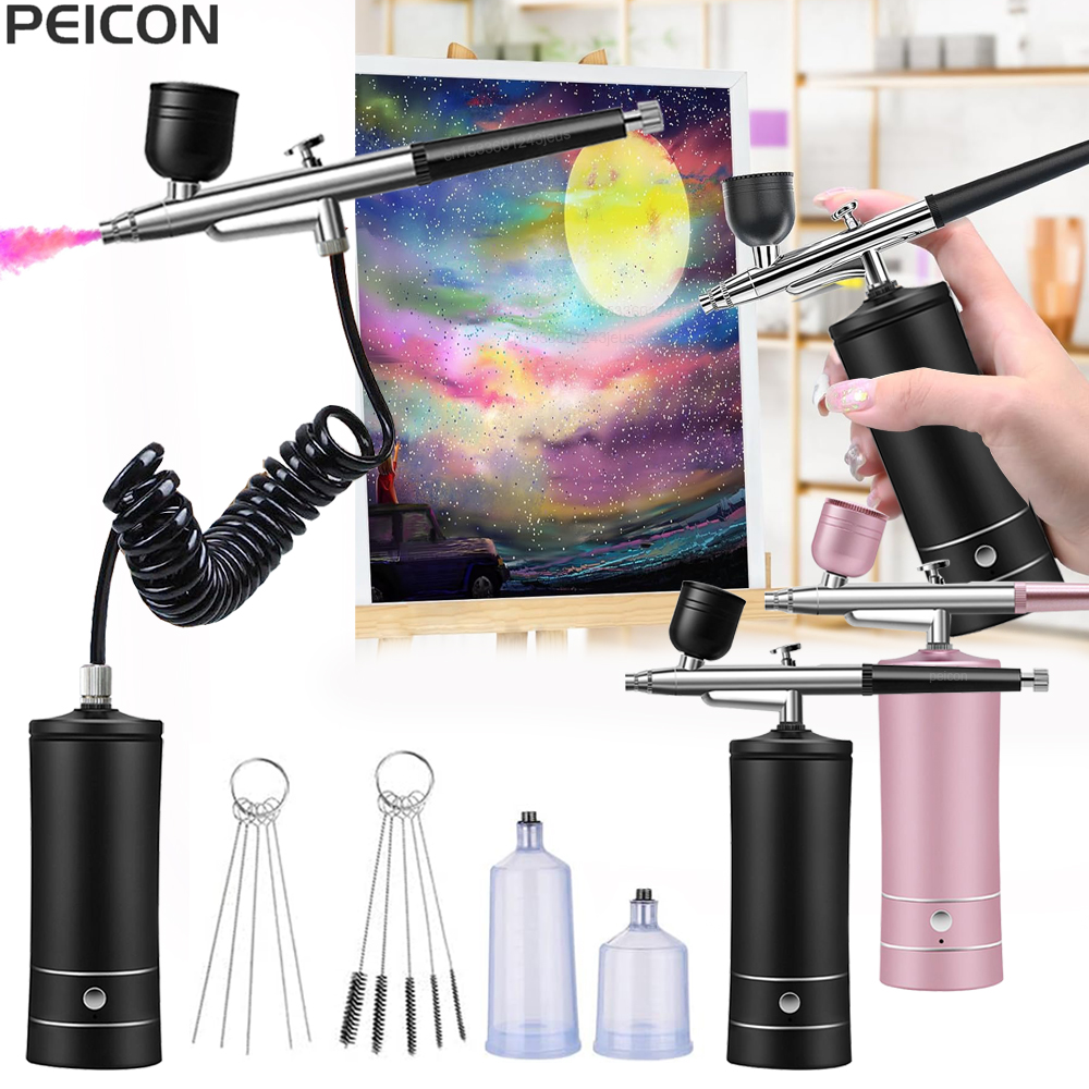 Airbrush Painting Airbrush wit - Airbrush Compressor Kit 评论和价格