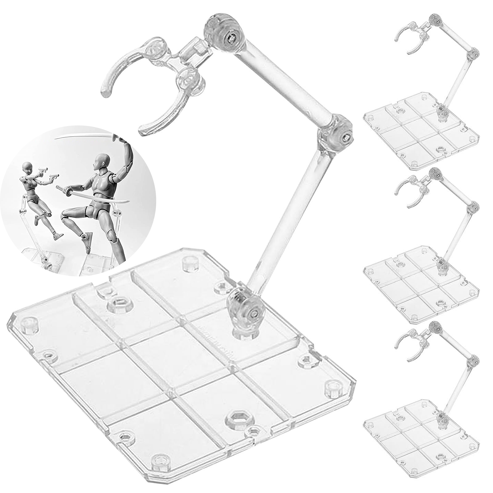 Clear Action Figure Stand,Asse - Model Kit Eva 评论和价格
